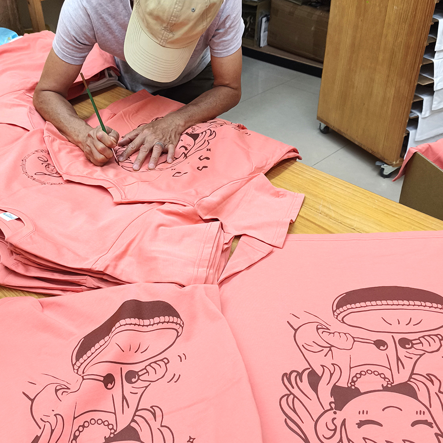 印刷工作圖與客製衣服代印流程 1